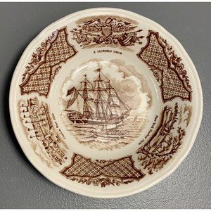 Alfred Meakin Staffordshire England Fair Winds USS Portsmouth Dish Berry Bowl